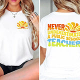 Never Underestimate a Public School Teacher Shirt, Tim Walz Quote Shirt, Kamala Harris Shirt, Harris Walz 2024 Shirt, Madam Time Shirt, Madam President Shirt, Vote For Harris Shirt