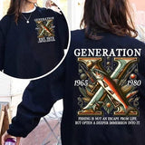 New Customize Gen X T-shirt, Fishing Proud Member Of The Fck Your Feelings T Hoodie, Inspired Funny Saying Sarcasm Quotes Sweatshirt, Badass Generation FAFOT Tee