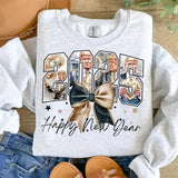 New Year Trum 2025 Coquette Bow Sweatshirt, Bundle Happy New Year 2025, Trum Shirt, For Men, For Women
