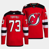New Jersey Devils #73 tyler toffoli home primegreen authentic pro red jersey