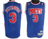 New Jersey Nets #3 Petrovic Nets 3 Retro Blue