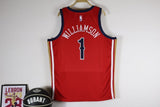 New Orleans Pelicans #1 Zion Williamson 2023-24 statement jersey red Style 1
