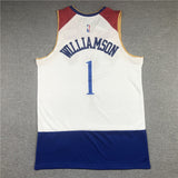 New Orleans Pelicans #1 Zion Williamson 21 Pelicans 1 New White City Edition Style 1