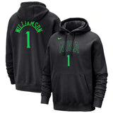 New Orleans Pelicans #1 Zion Williamson Black 2023 24 City Edition Name & Number