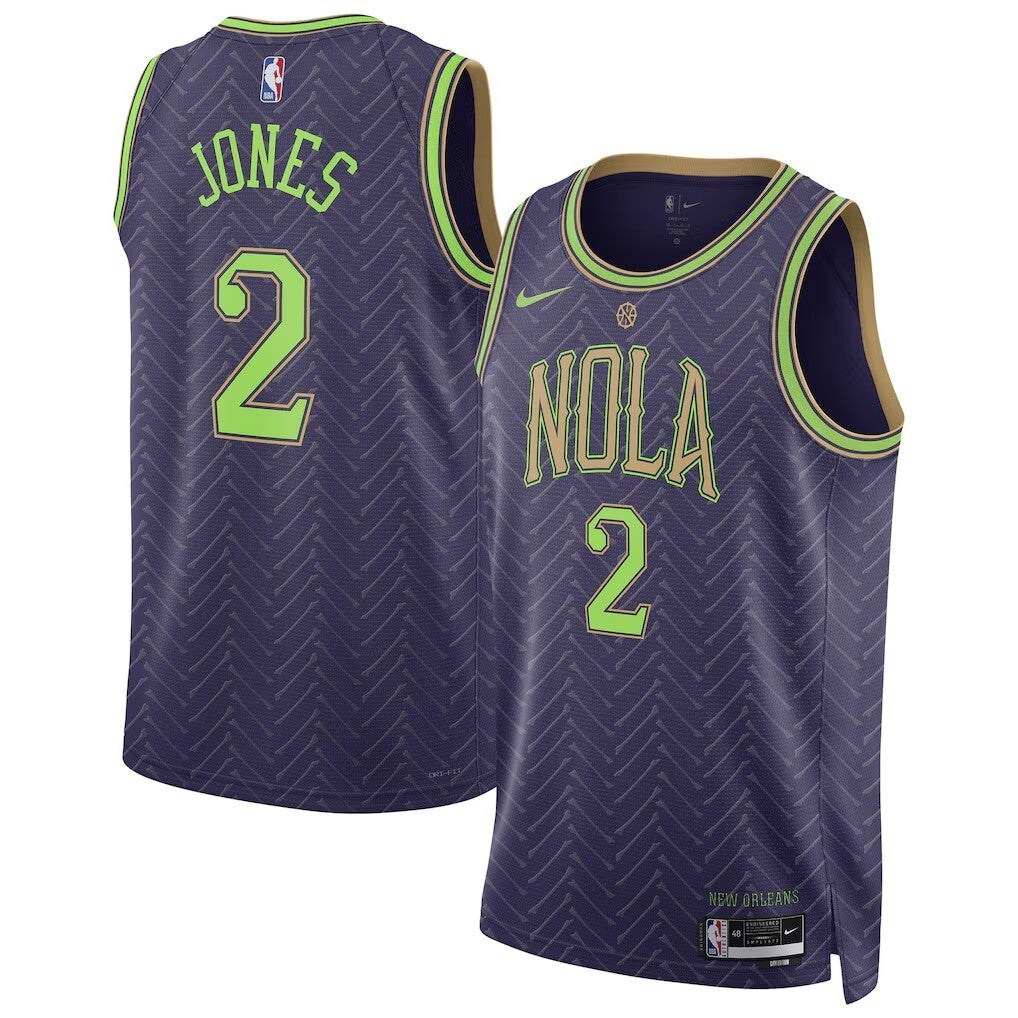 New Orleans Pelicans #2 Herbert Jones Unisex 202425 Swingman Player Jersey - City Edition - Purple