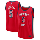 New Orleans Pelicans #5 Dejounte Murray Replica Player Jersey - Statement Edition - Red