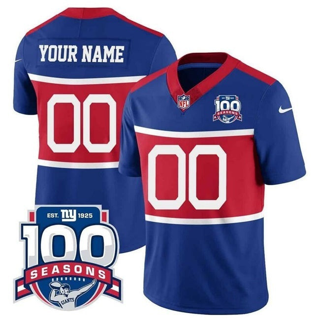 New York Giants ACTIVE PLAYER Custom Royal Red F.U.S.E. 'Century Red' 100TH