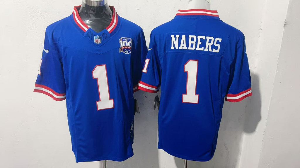 New York Giants #1 Malik Nabers Style 4