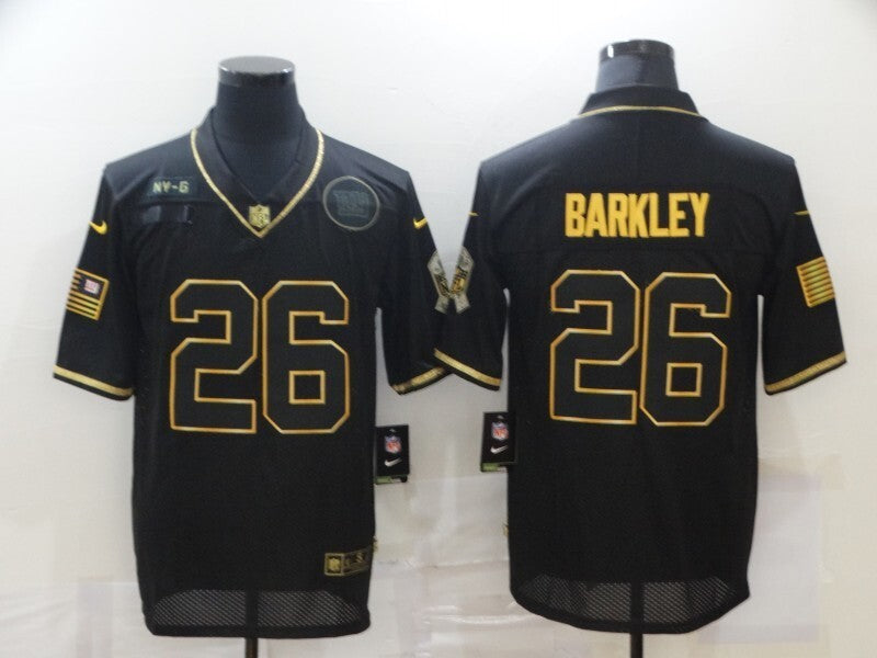 New York Giants #26 Saquon Barkley 20 Salute Retro Gold 754