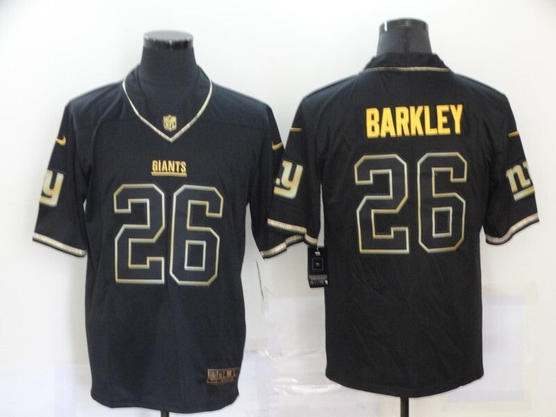 New York Giants #26 Saquon Barkley White Retro Gold 161