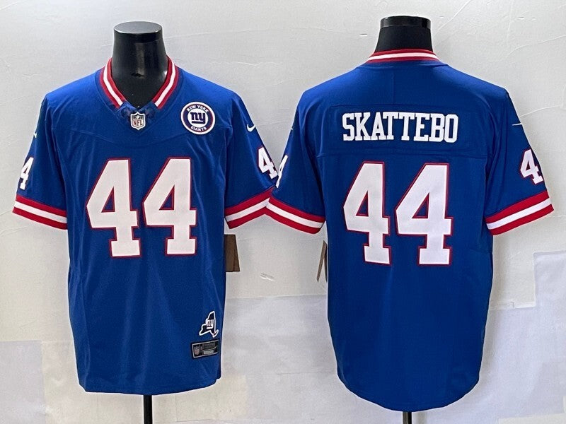 New York Giants #44 Cam Skattebo Giants Retro V3 Style 4
