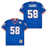 New York Giants #58 Carl Banks Giants simms 58 Blue Style 3