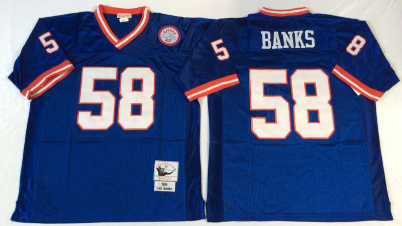 New York Giants #58 Carl Banks Throwback Style 2