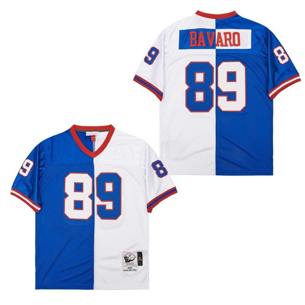 New York Giants #89 Mark Bavaro 89 Giants Retro Blue White 1986