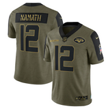New York Jets #12 Joe Namath 21 New Salute