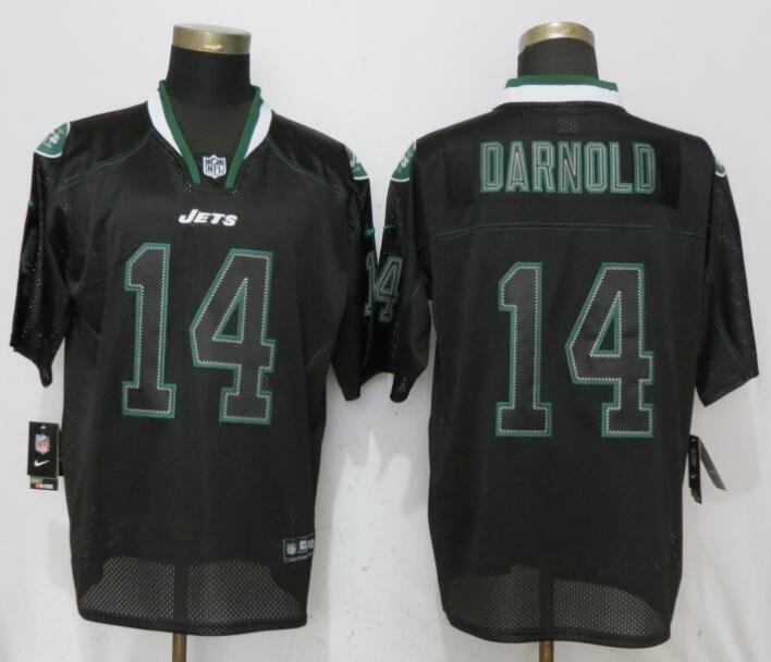 New York Jets #14 Sam Darnold Lights Out Black Elite Jerseys