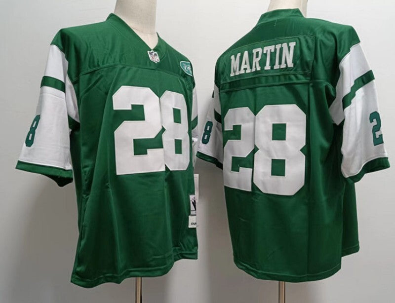 New York Jets #28 Martin Jets #28 Green Retro