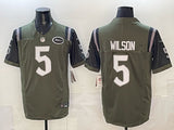 New York Jets #5 Garrett Wilson Jets 5 Edition Retro Adult