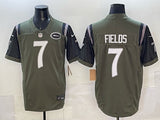 New York Jets #7 Justin Fields jet Retro 5 Edition