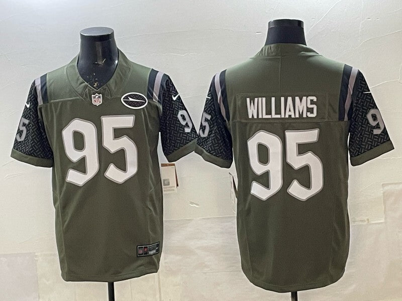 New York Jets #95 Quinnen Williams Jets Retro 5 Edition