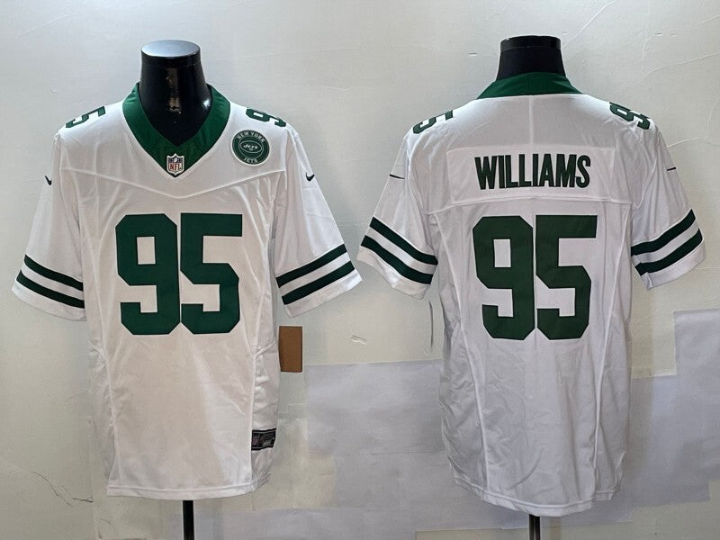 New York Jets #95 Quinnen Williams jet Retro V3 Style 1