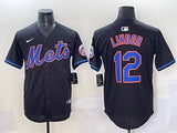 New York Mets #12 Francisco Lindor Mets Adult Style 2