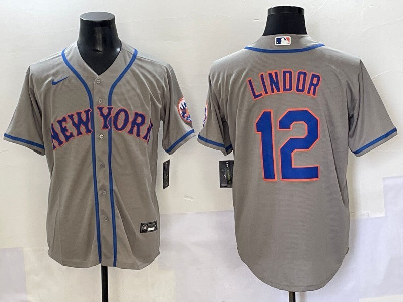 New York Mets #12 Francisco Lindor Mets Adult Style 6