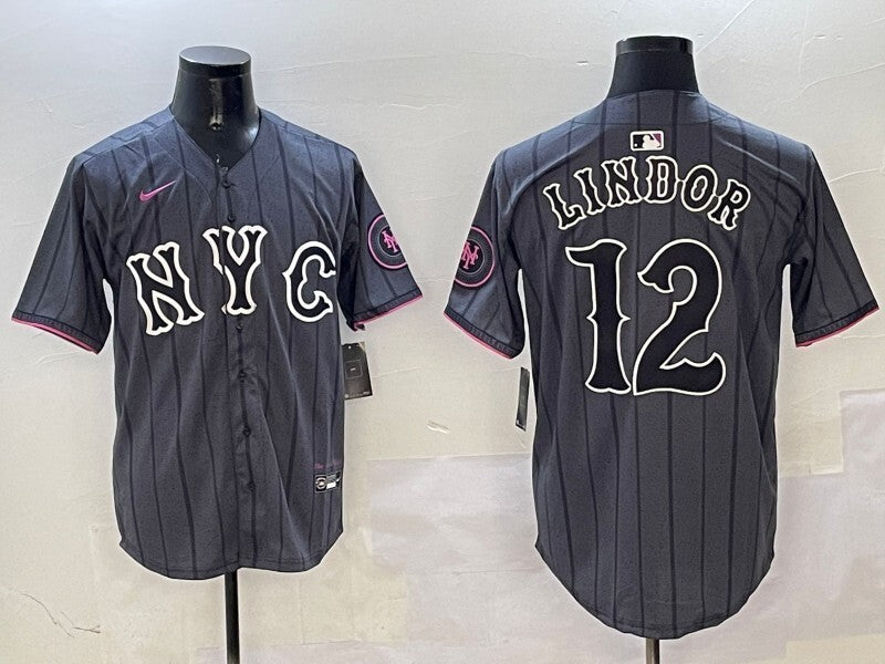 New York Mets #12 Francisco Lindor Mets City Adult