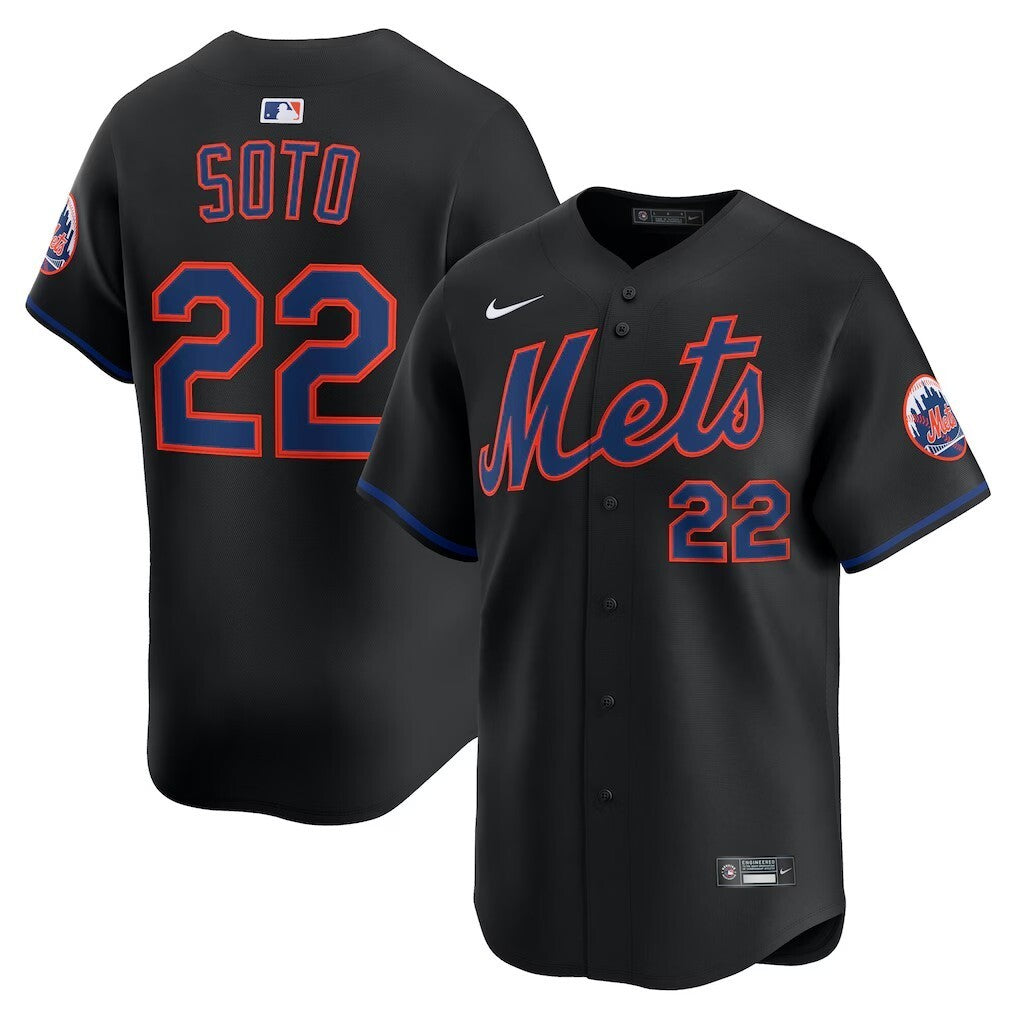 New York Mets #22 Juan Soto Alternate Limited Player Jersey - Black