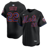 New York Mets #22 Juan Soto Alternate Limited Player Jersey - Black