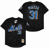 New York Mets #31 Mike Piazza Mets 31 Black BP Edition Retro