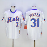 New York Mets #31 Mike Piazza Mets 31 Retro White