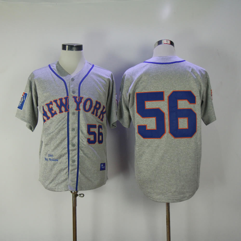 New York Mets #56 Mets 56 Hemp Gray Retro