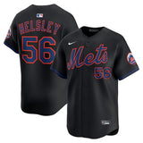 New York Mets #56 Ryan Helsley Alternate Limited Player Jersey - Black