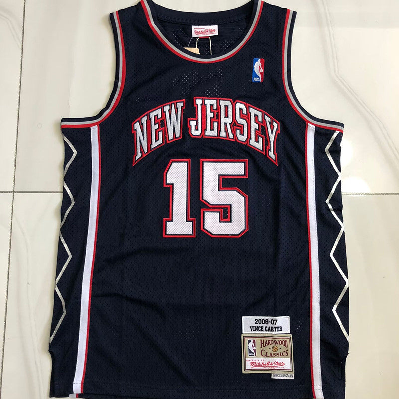 New York Nets #15 Vince Cater 2006-07 Authentic jersey navy Style 2