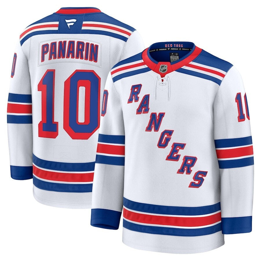 New York Rangers #10 Artemi Panarin Away Premium Jersey - White