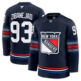 New York Rangers #93 Mika Zibanejad Alternate Premium Jersey - Navy