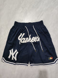 New York Yankees Baseball Yankees Black Shorts Style 2