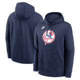 New York Yankees Navy Cooperstown Collection Logo Club Pullover Hoodie