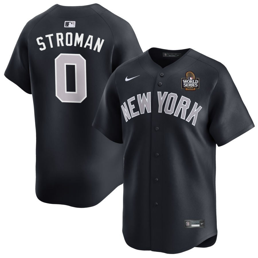 New York Yankees #0 Marcus Stroman 2024 World Series Alternate – Navy