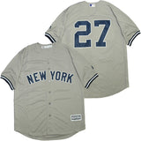 New York Yankees #27 Giancarlo Stanton Yankees 27 Gray Fan