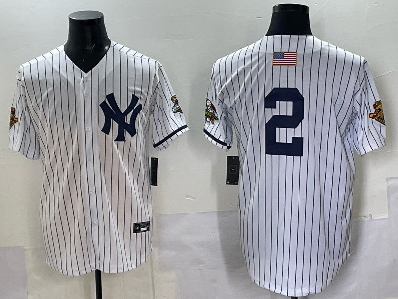 New York Yankees #2 Derek Jeter Yankees Retro Adult