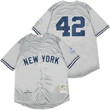 New York Yankees #42 Mariano Rivera Yankees 42 Gray 1998 Retro Style 2