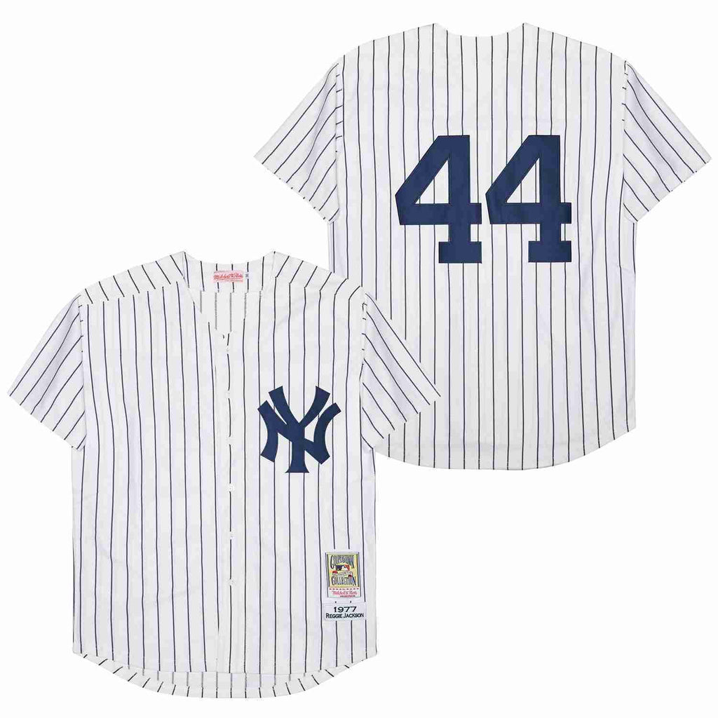 New York Yankees #44 Anthony Rizzo Yankees 44 White Navy Stripe 1977 Retro
