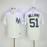 New York Yankees #51 Bernie Williams Yankees 51 White Fan