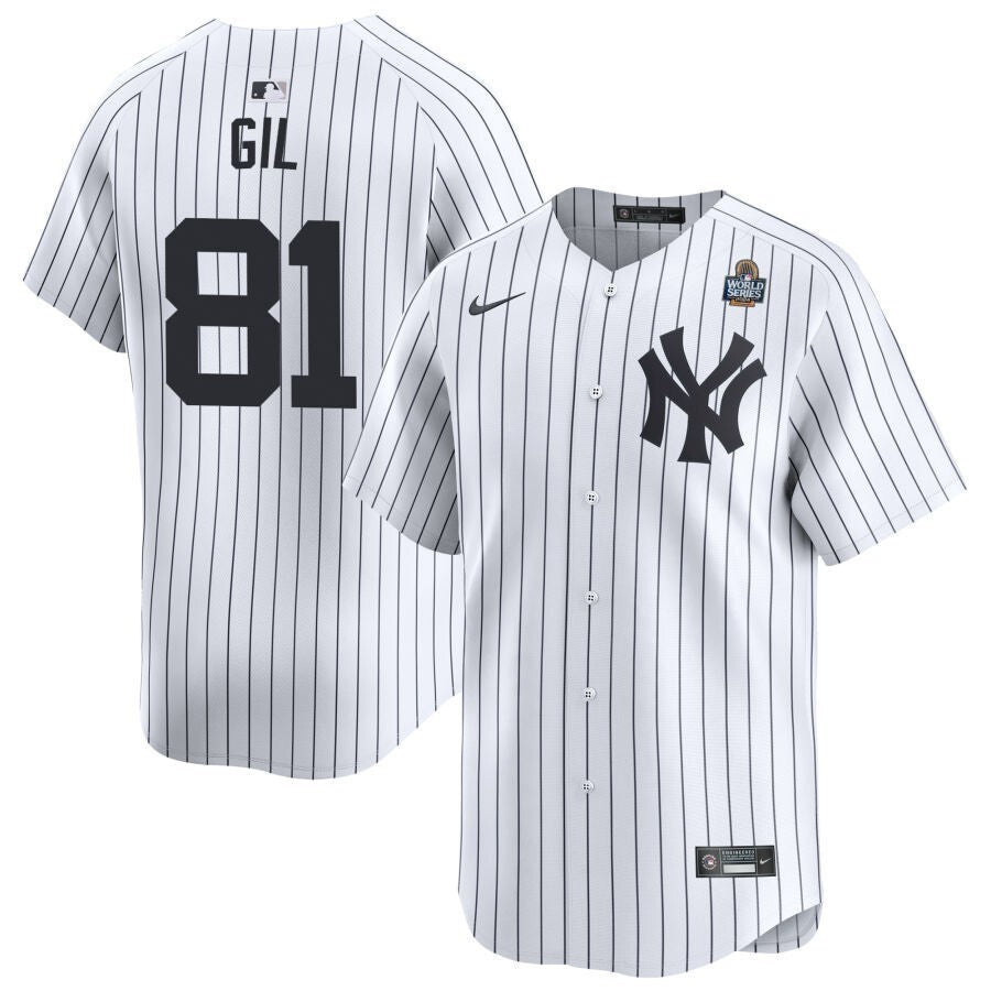 New York Yankees #81 Luis Gil 2024 World Series Home