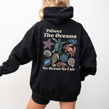 No Ocean No Life Hoodie, Protect The Oceans Sweatshirt, Save the Ocean Animals Marine Biology Shirt, Save the Ocean Aesthetic Beach Shirt, Local Surfers Gift, Beach Days shirt, Sea Turtle Shirt, Summer Shirt