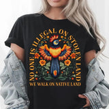 No One is Illegal on Stolen Land Shirt, Antiracist T-Shirt, Pro Immigrant Tee, Human Rights Top, Abolish ICE, Social Justice Activism Gift