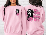 No You Hang Up Sweatshirt,No You Hang Up Shirt, Halloween Sweatshirt,Halloween Gift,Ghostface Valentine Shirt,Funny Valentine Shirt