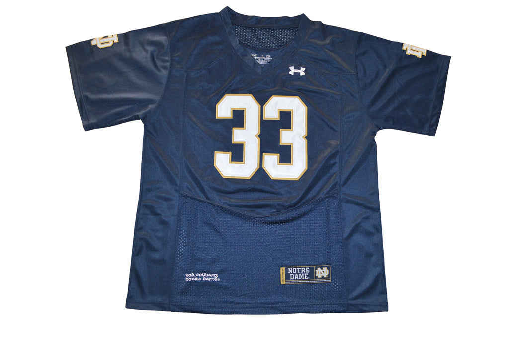 Norte Dame Fighting Irish 2017 Under Armour Adams 33 Navy Front